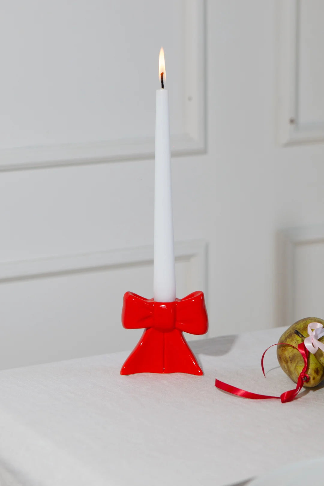 Ceramic Candle Holder - Small Bow