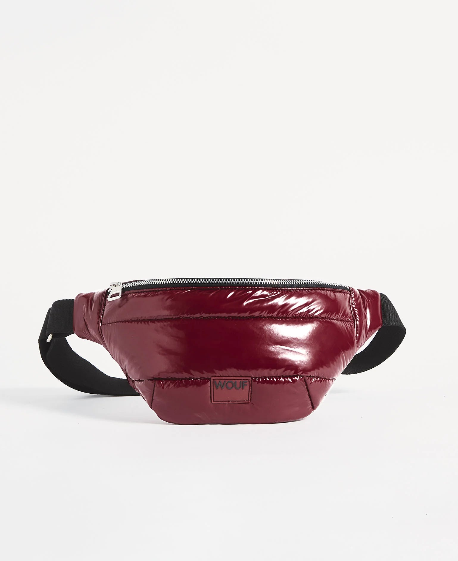 Quilted Fanny Pack - Glossy Burgundy