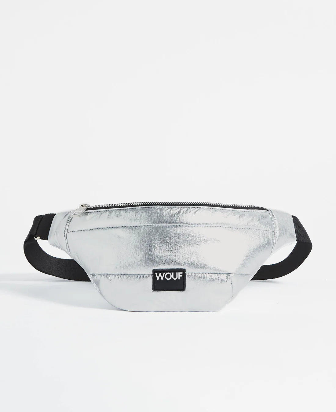 Quilted Fanny Pack - Glossy Silver