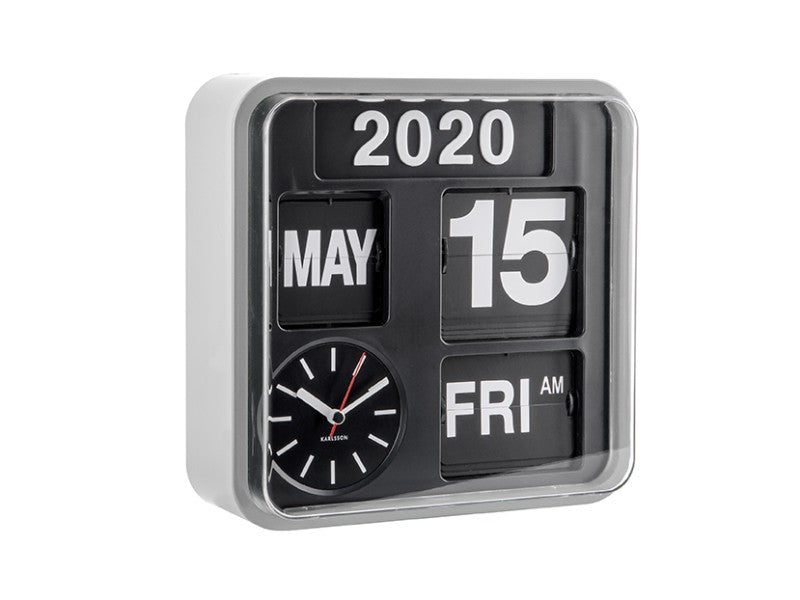 Clock - Mini Flip Silver