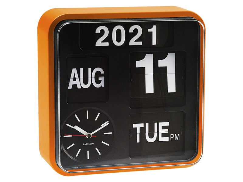 Clock - Mini Flip Orange