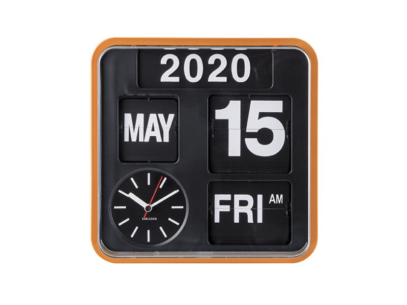 Clock - Mini Flip Orange