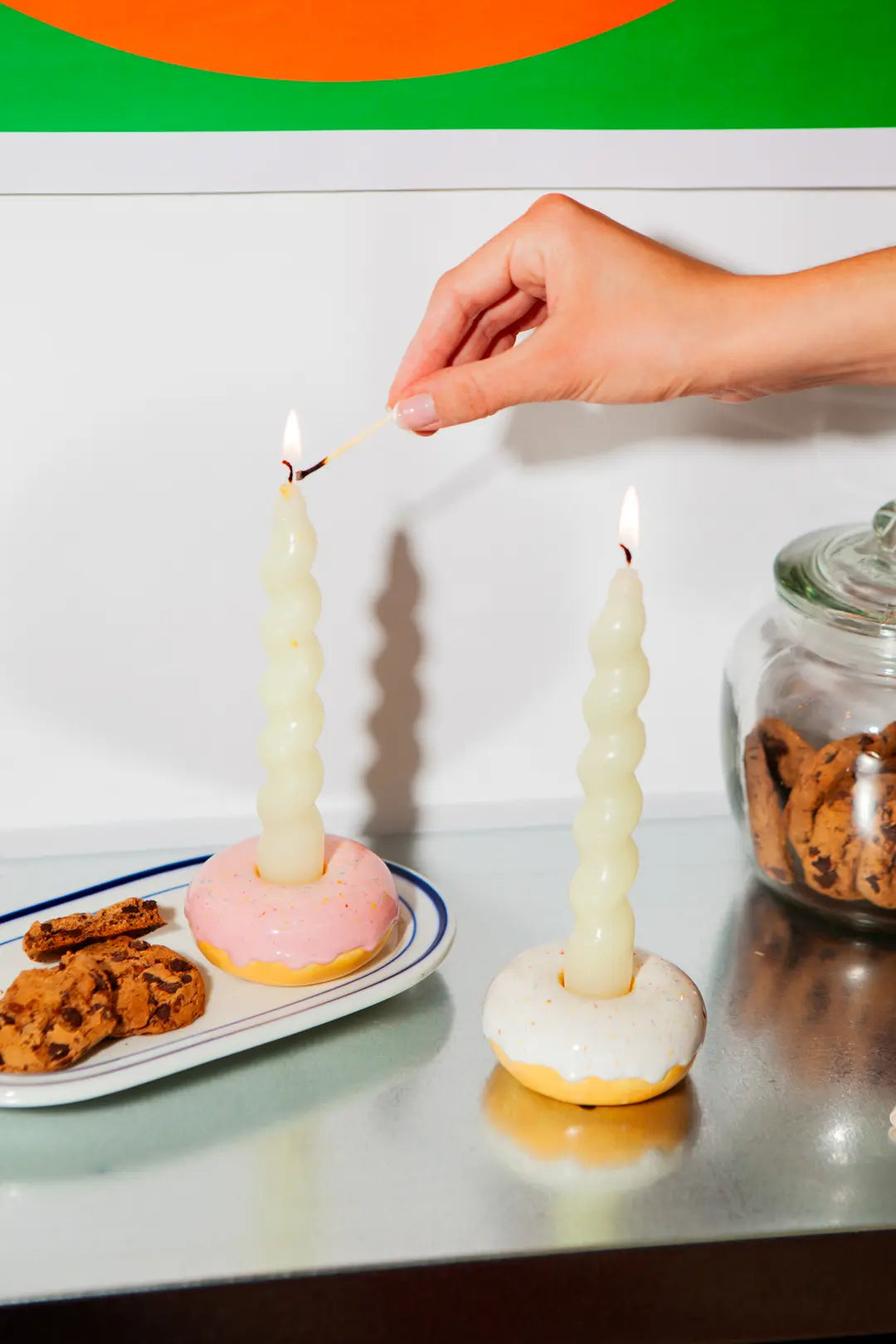 Ceramic Candle Holder - Donut