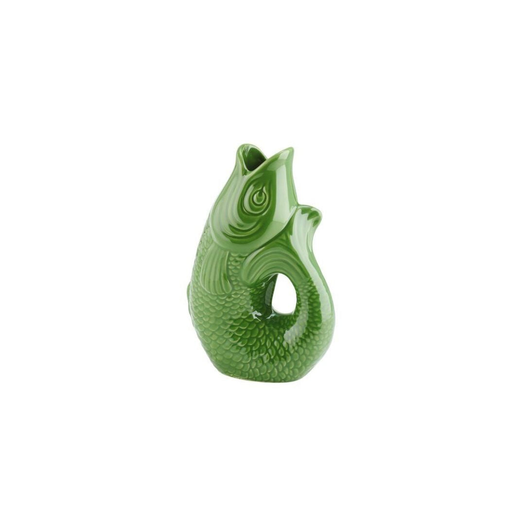 Petite Carafe Poisson en Céramique - Monsieur Carafon Green Bay - 0,2 Litre