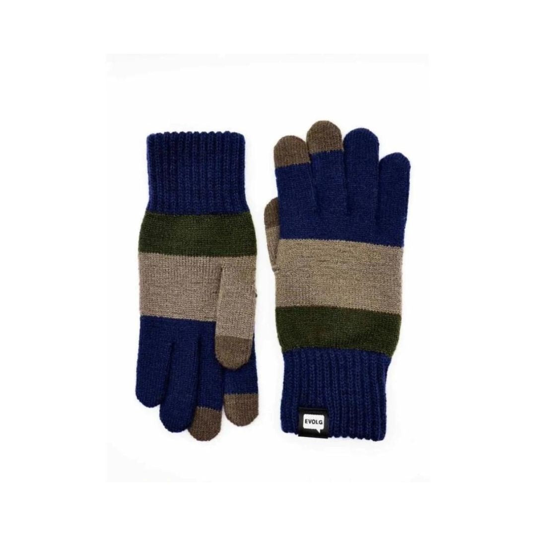 Gants Tactiles - Axis Olive & Bleu