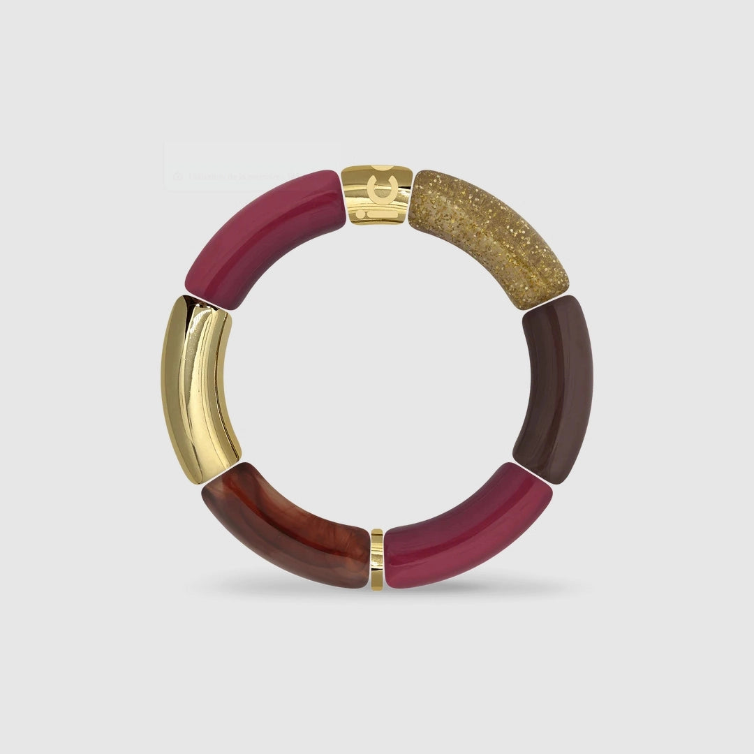 Bracelet Bella Burgundy Gold