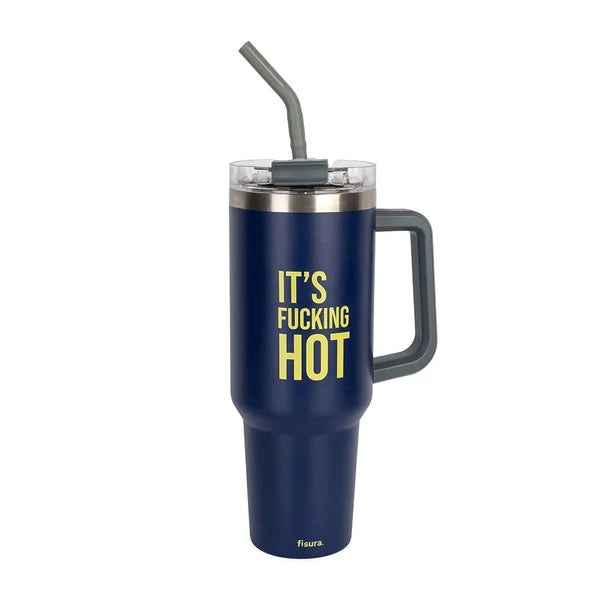 XXL Thermos - It's F*cking Hot - Blue