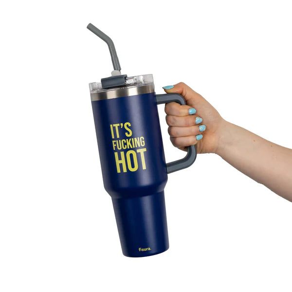 XXL Thermos - It's F*cking Hot - Blue