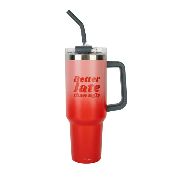 Thermos XXL - Better Late than Ugly - Pink Red Gradient