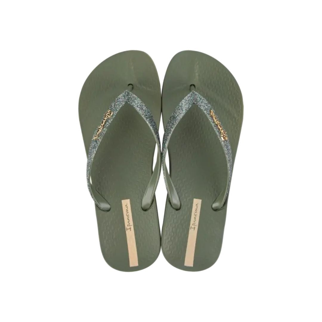 Anatomic Lolita flip flops - Glitter Green 