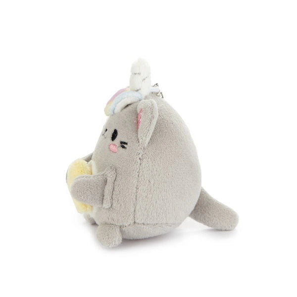 Porte-clefs Fluffy Kawaii Stary Gray