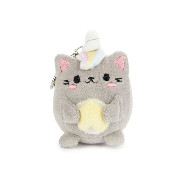 Porte-clefs Fluffy Kawaii Stary Gray