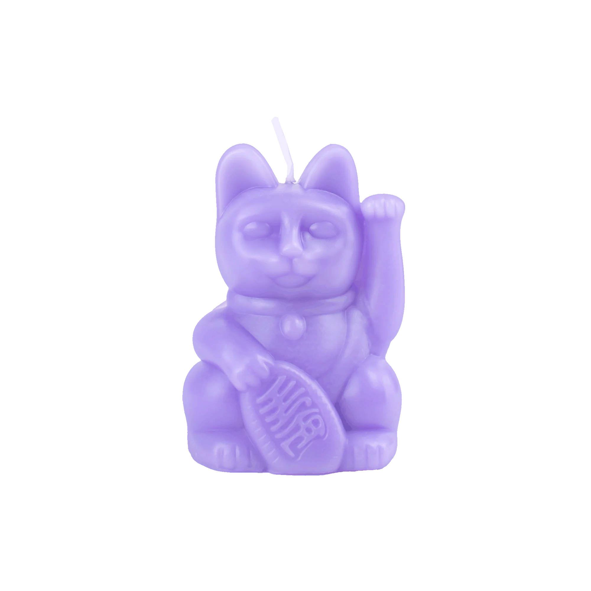 Lilac Maneki Neko Cat Candle