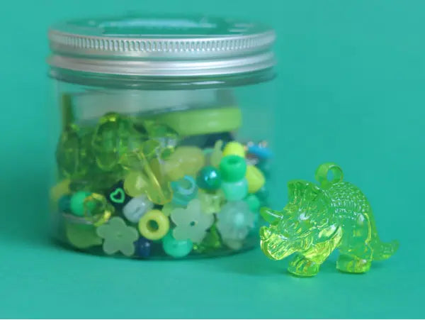 Mix van kralen voor het maken van sieraden - Jurassic Green