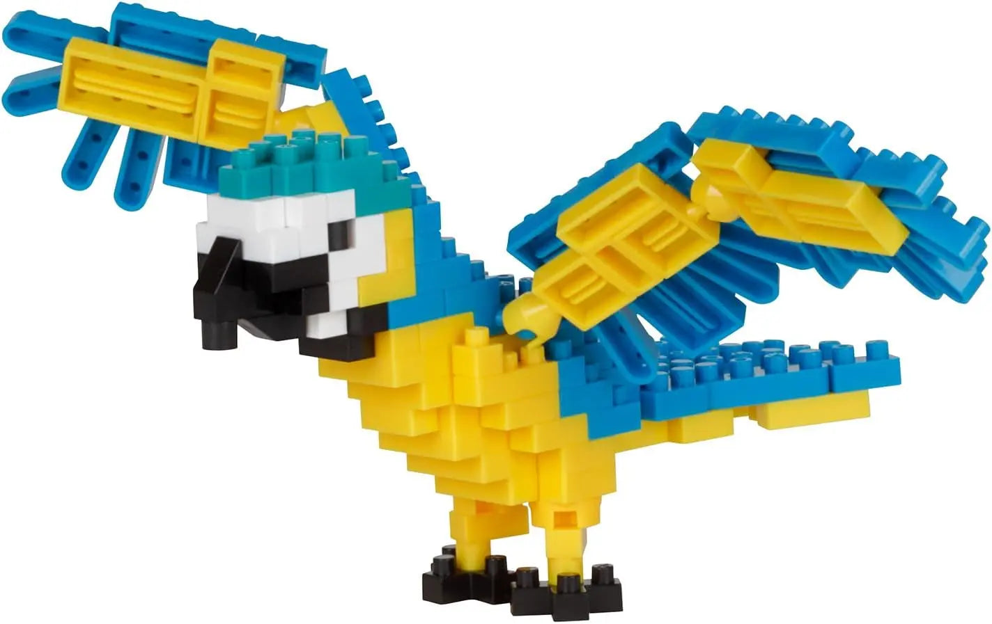 Nanoblock - Blauwe en gele ara-papegaai