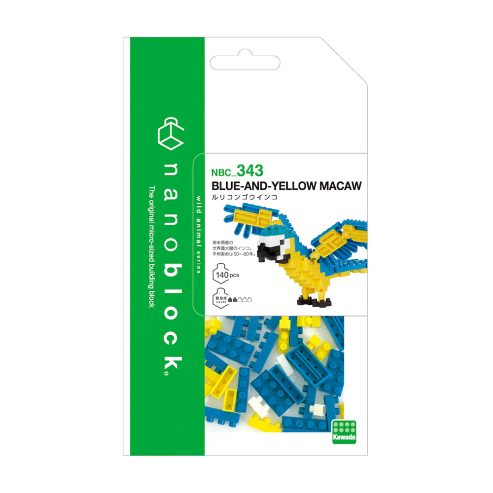 Nanoblock - Perroquet Macaw bleu et jaune