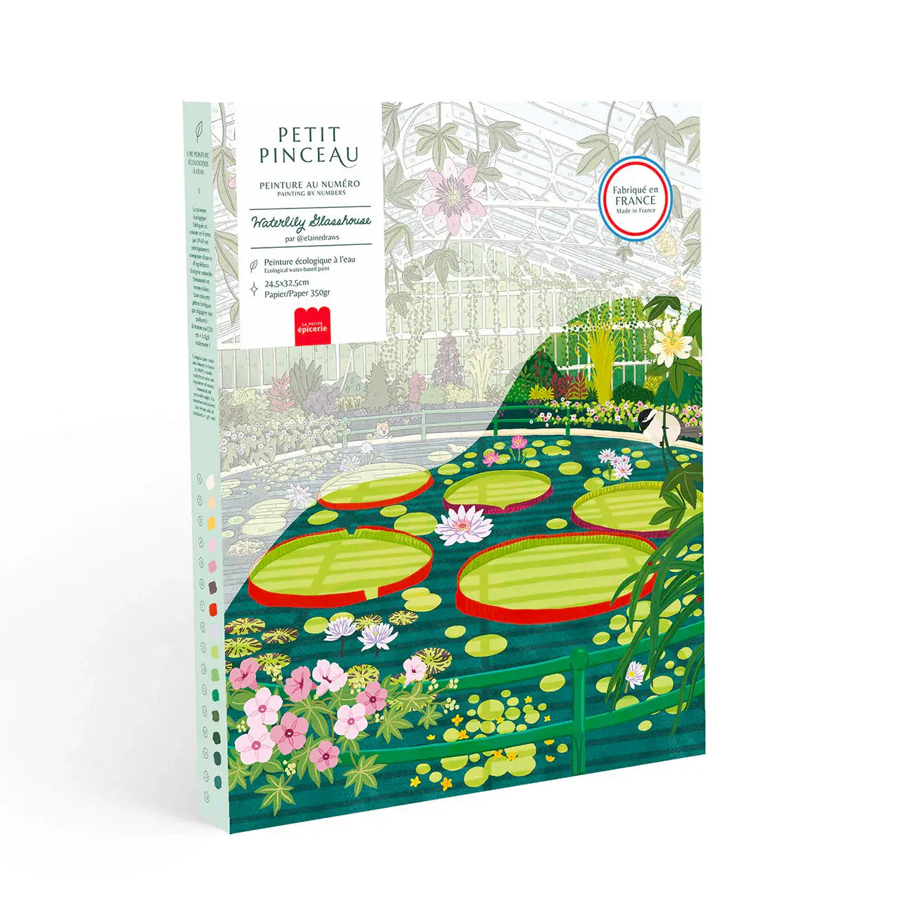 Coffret Peinture au numéro - Waterlily GlassHouse par Elainedraws