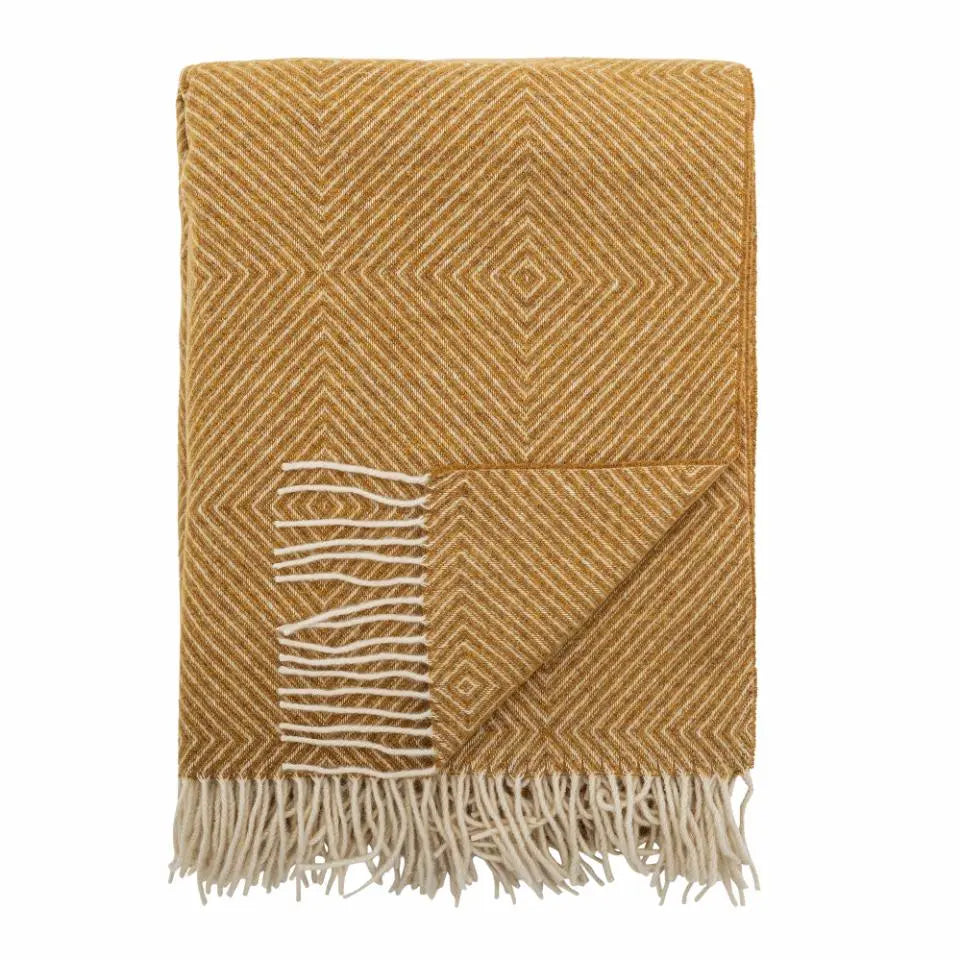 Hoshi Merino Wool Blanket - Yellow - 200x140cm