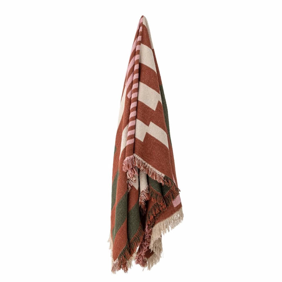 York Recycled Cotton Plaid - Brown - 160x130cm