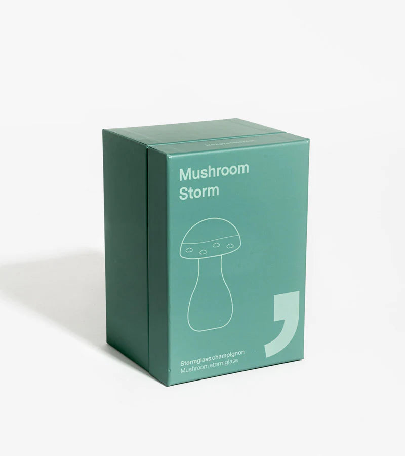 Mushroom Storm Glass - Green