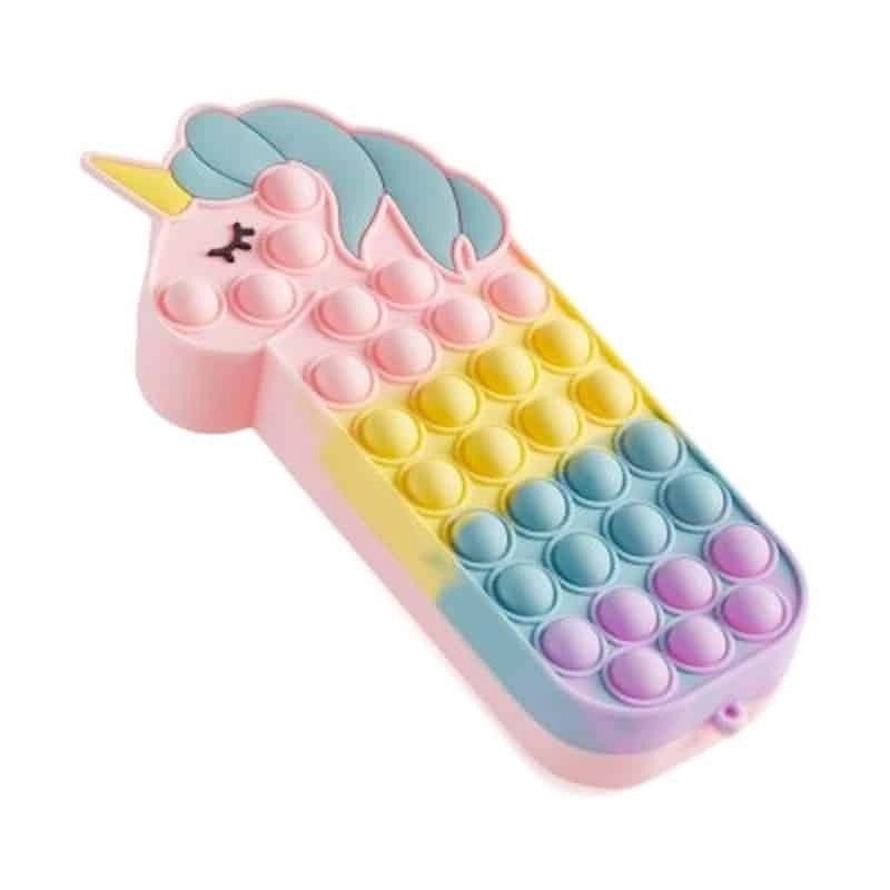 Pop it silicone school pencil case