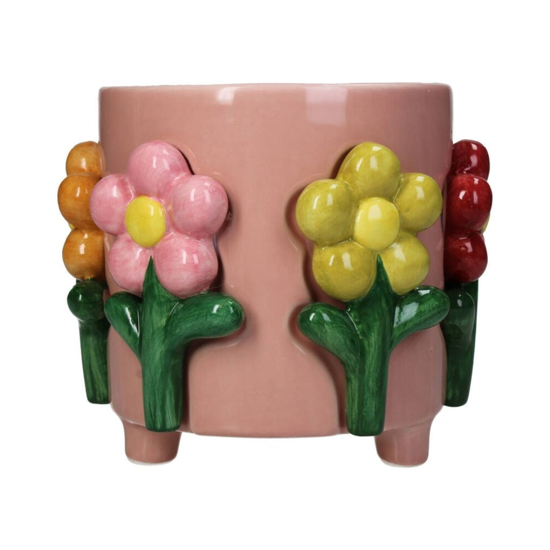 Large Dolomite Vase - Flowers 