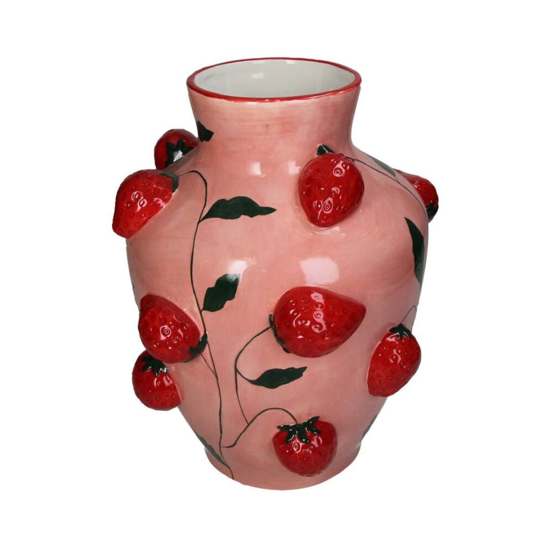 Dolomite Vase - Strawberries 