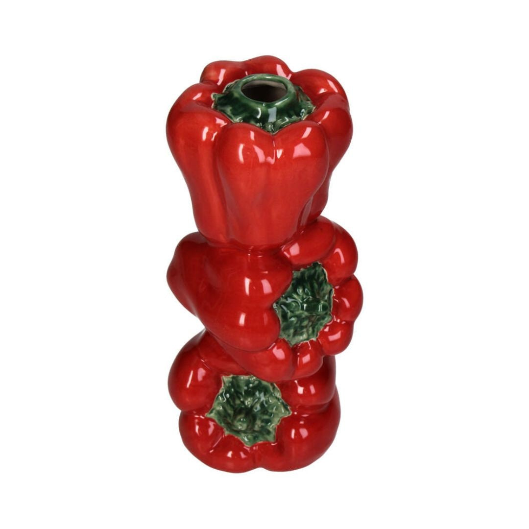 Dolomite Vase - Trio of Red Peppers 