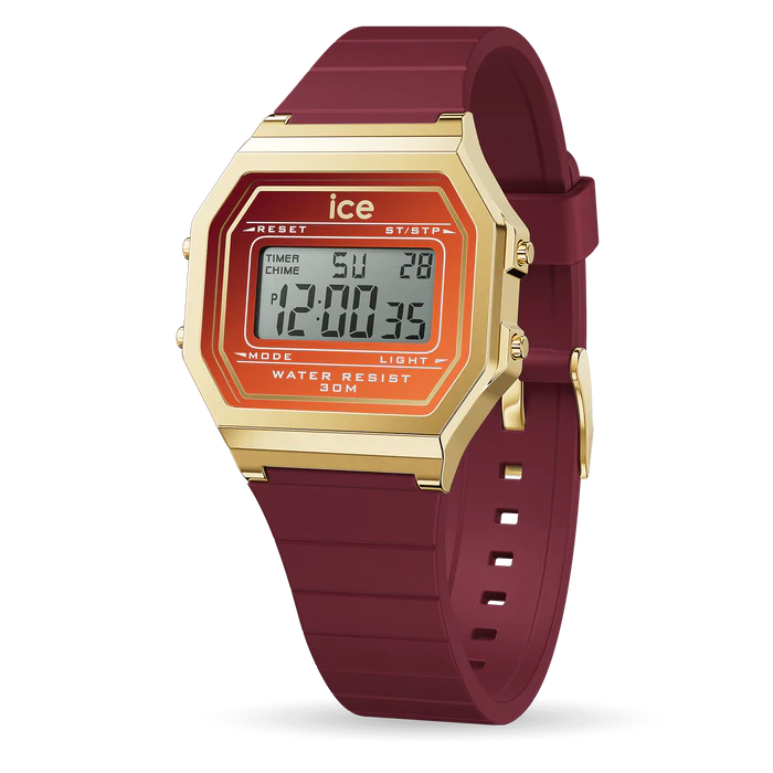 Montre Ice Digit Retro - Ruby Ember - Small