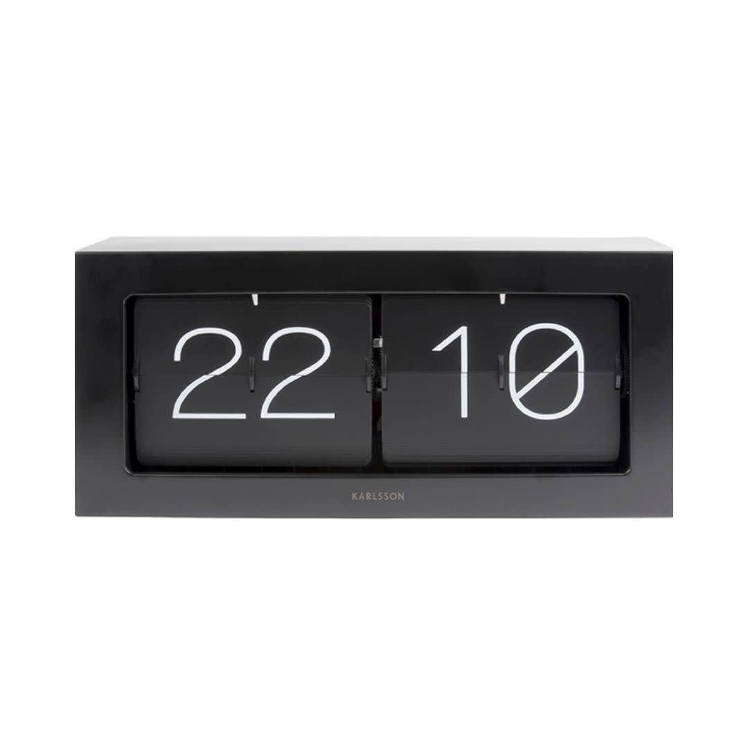 Clock Boxed Flip XL Black - Present Time