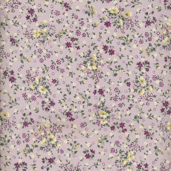 Nappe coton enduit Liberty mauve claire 50 cm