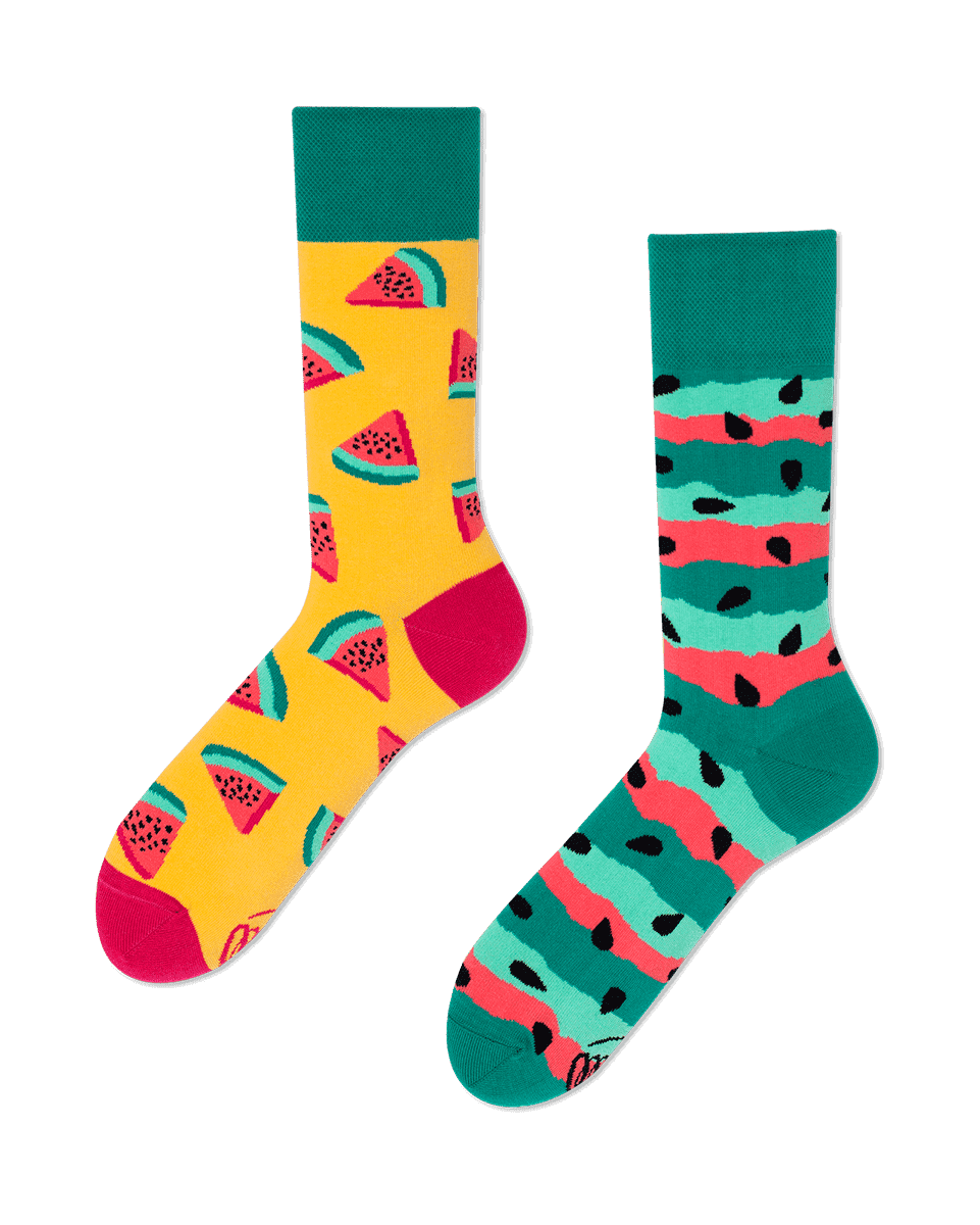 Chaussettes hautes dépareillées - Watermelon Splash