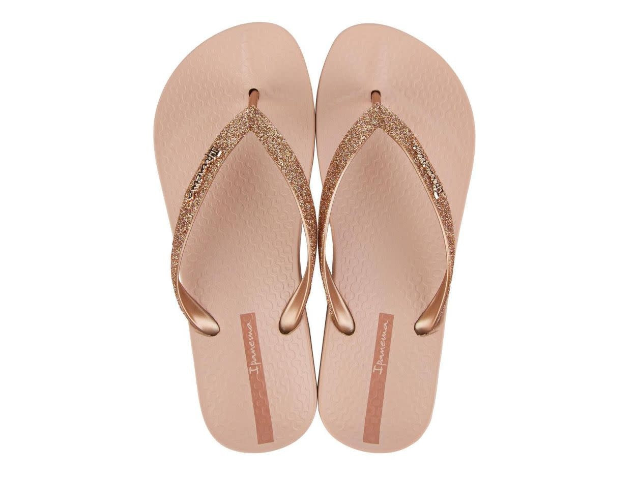 Anatomic Lolita Flip Flops - Pink Glitter 