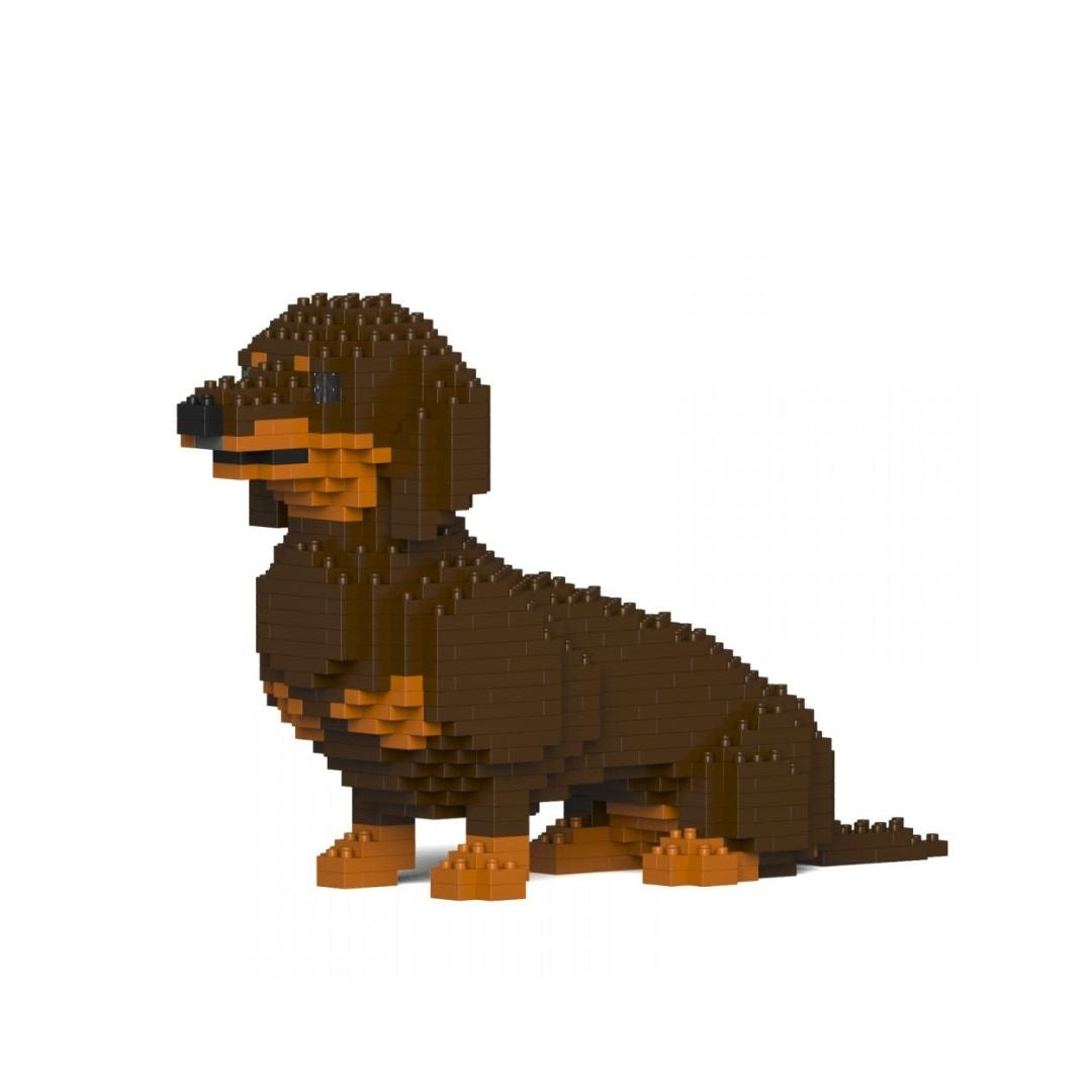 Building Set Dachshund Brown Sitting Dog