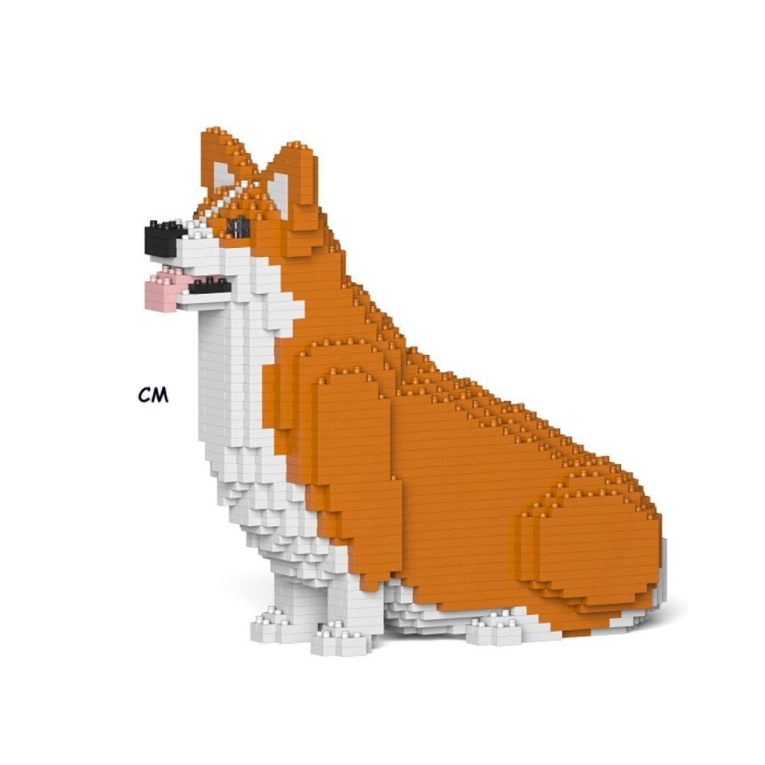 Bouw Spel Rood Zittende Corgi Hond