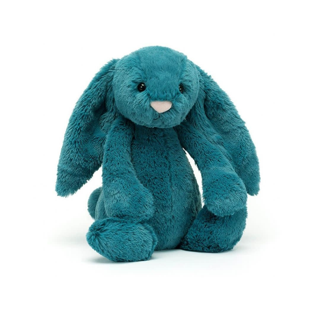 Peluche lapin bleu minéral