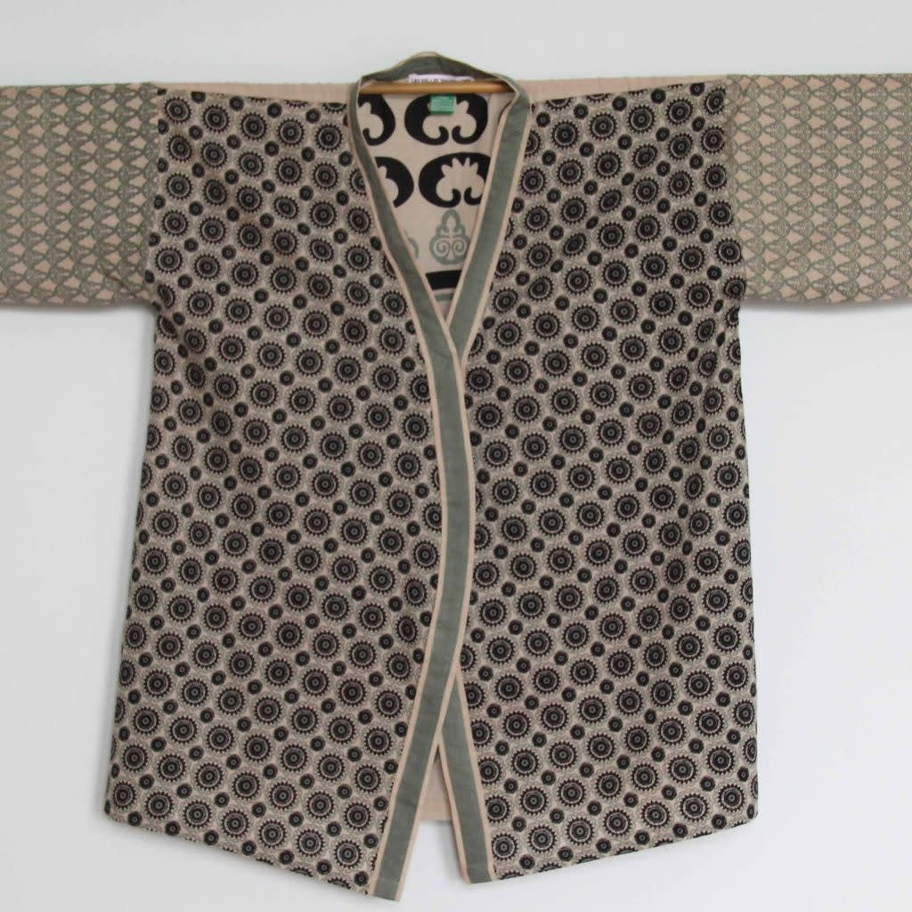 Kimono van biologisch katoen - Suzani Kaki 