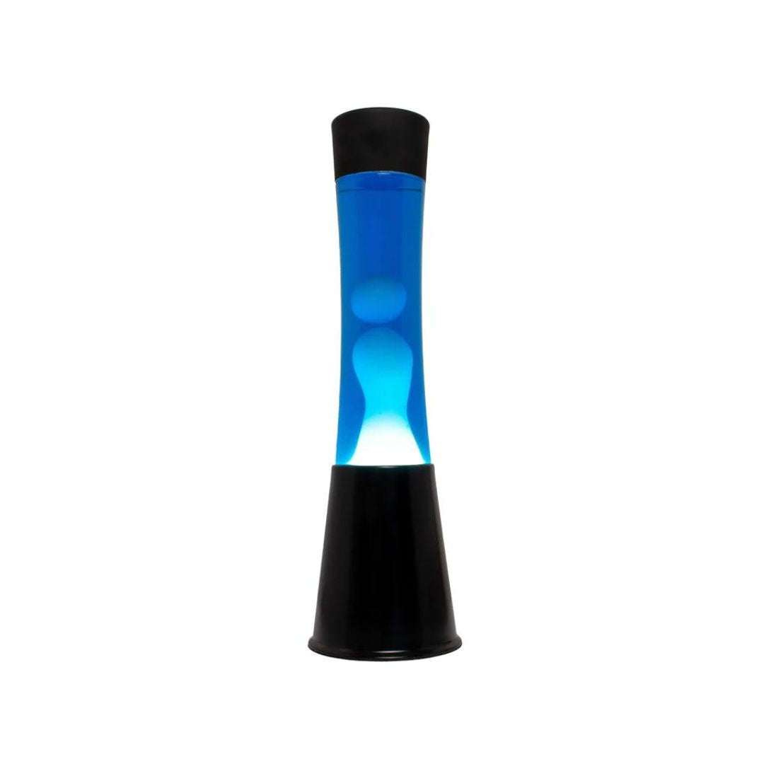 Zwarte en Blauwe Lavalamp 