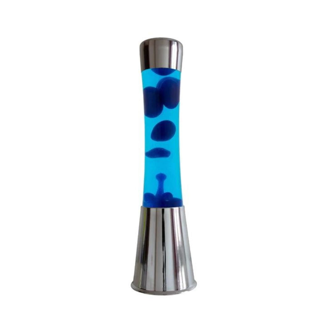 Lampe Lave - Chrome & Bleue