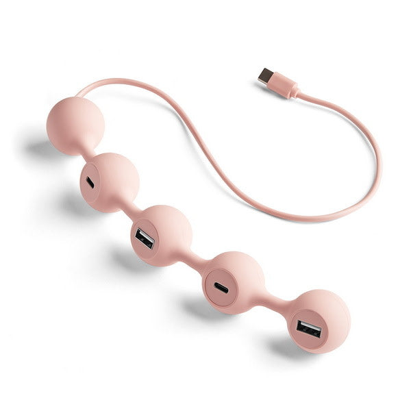 Multi-ports HUB-C - Peas USB-C & USB-A Rose Clair