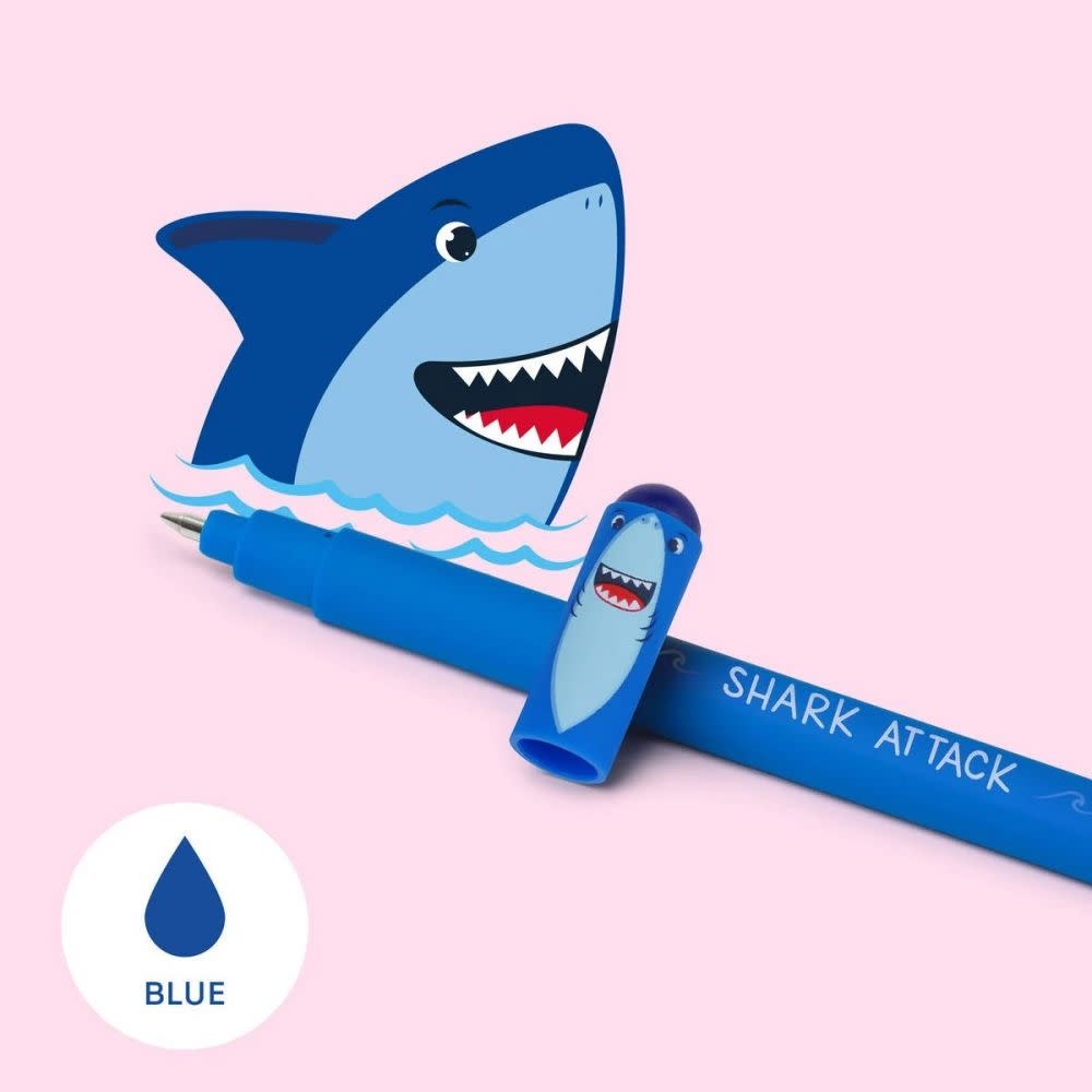 Blue erasable pen - shark