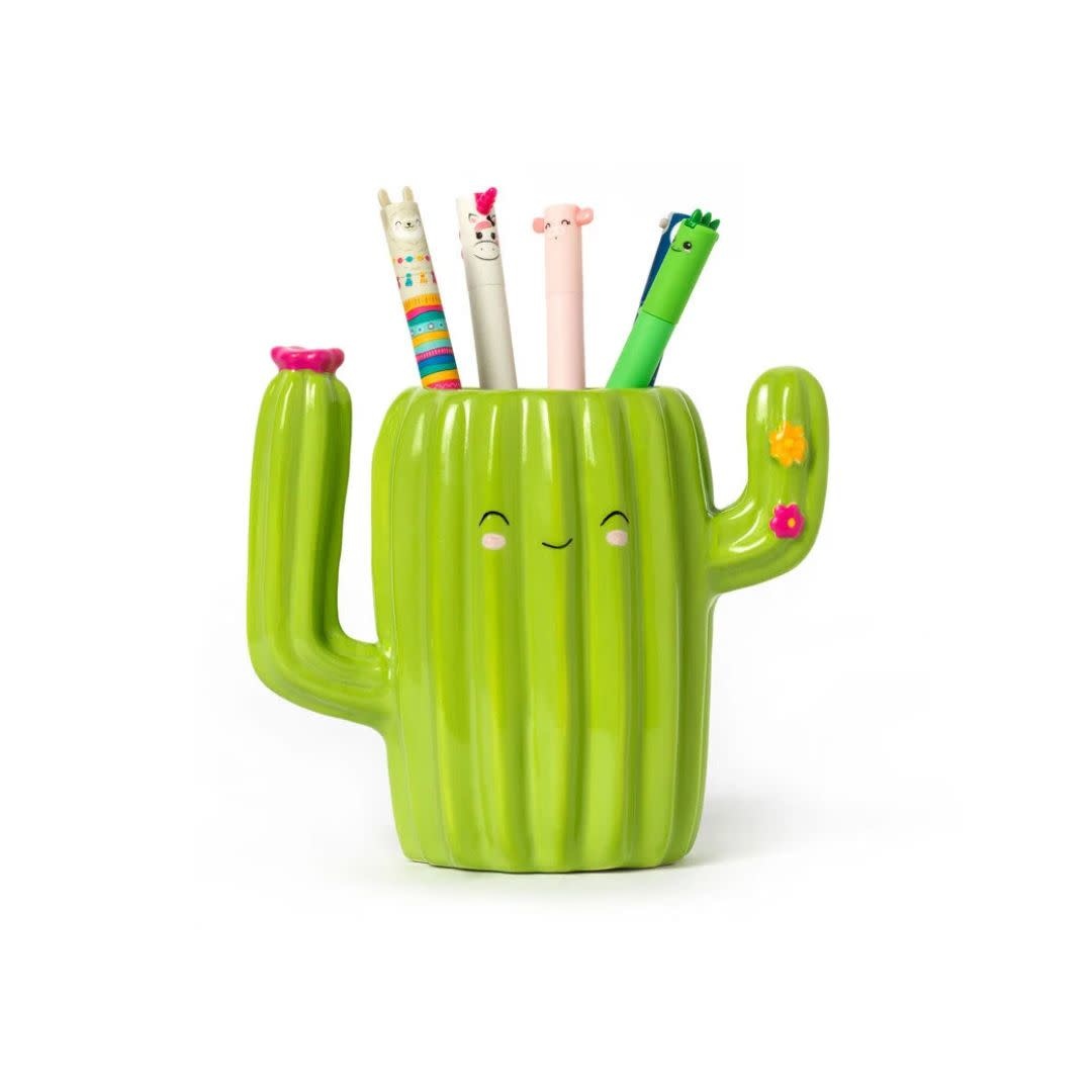 Ceramic pencil cup - desk friends - cactus