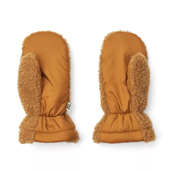 Grethe Golden Caramel Fleece Mittens