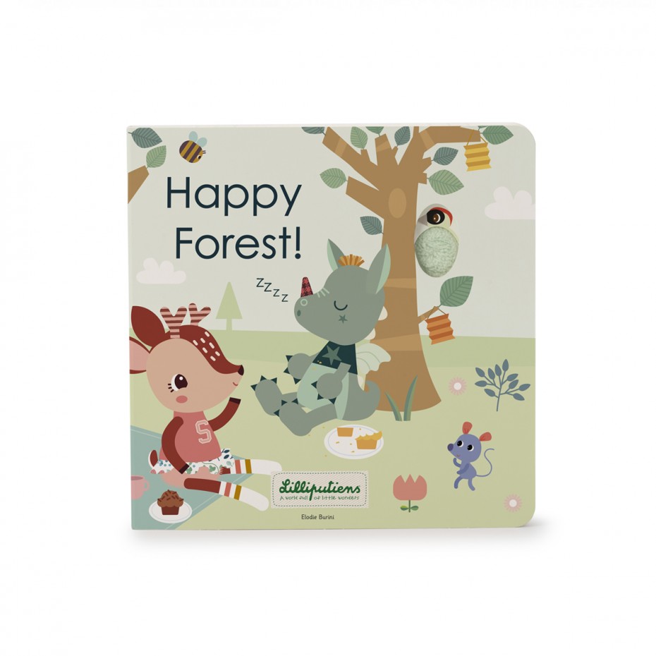 Livre Rigide Tactile et Sonore Happy Forest