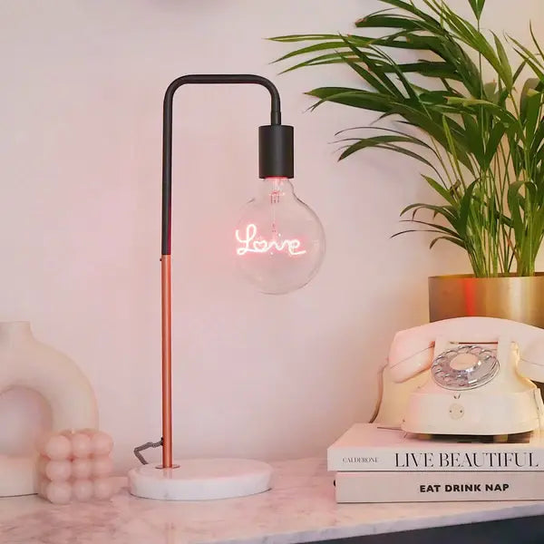 Neon Bulb for Desk Lamp - Love 