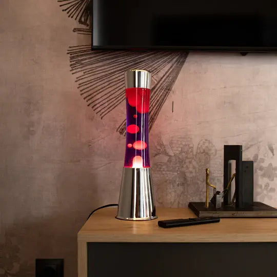 Lava Lamp Chrome & Red 