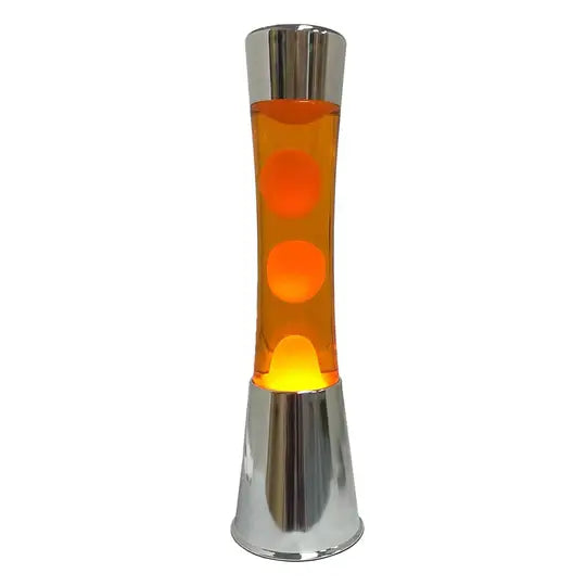 Lampe Lave - Chrome & Orange