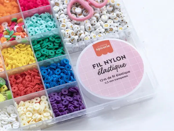 Box of heishi beads 16 pop colors 6 mm