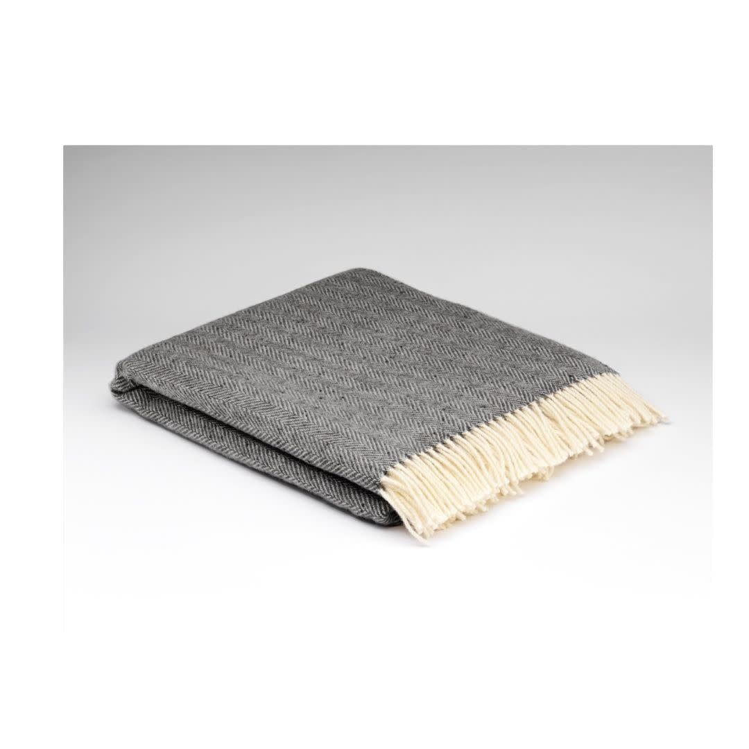 Heritage Wool Storm Grey Throw  