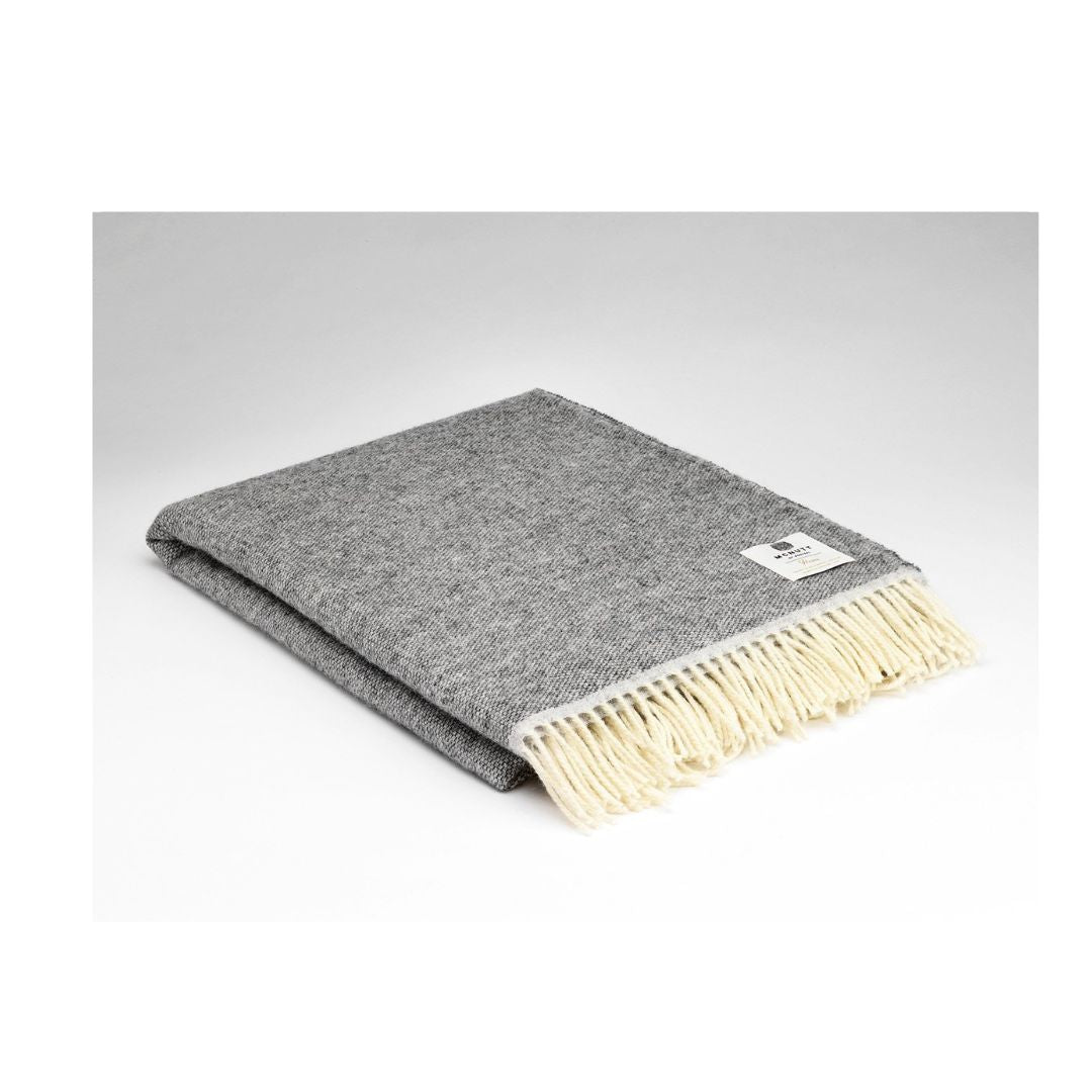 Fruity Grey Wool Throw 